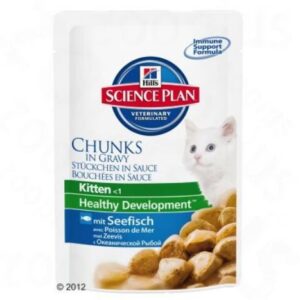 Hill's Kitten Chunks cu Peste in Sos - 85gr
