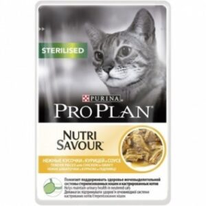 Pro Plan Sterilised Nutrisavour Sos cu pui 85 g